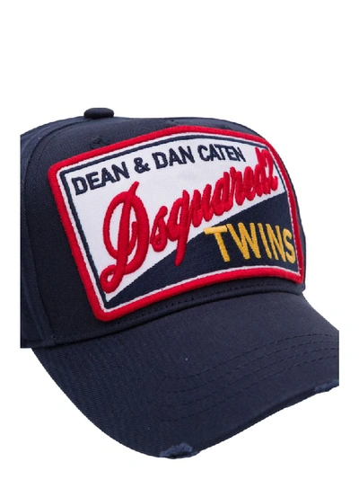 Dsquared2 Baseball Cap Con Patch Ricamo Dean & Dan Caten Dsquared 2 Twins  In Blue | ModeSens