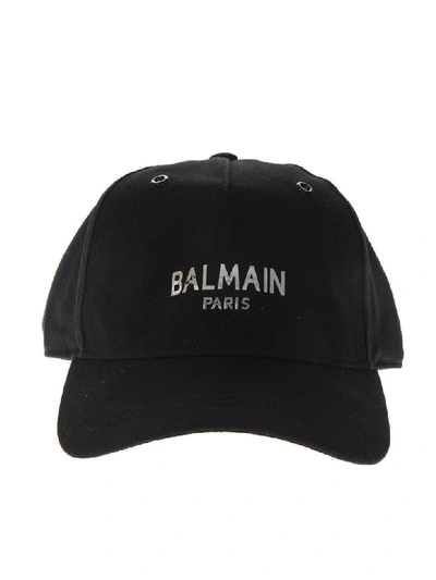 Shop Balmain Logo In Black