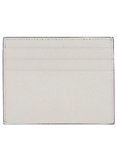 Shop Prada Saffiano Card Holder In White