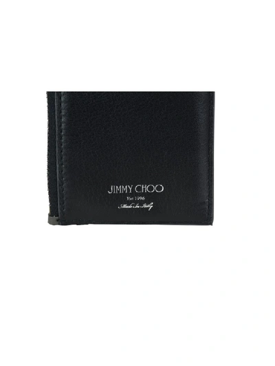 Shop Jimmy Choo Casey Wallet In Dark Grey