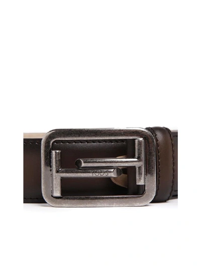 Shop Tod's Belt In Brown