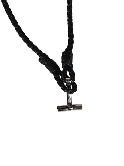 Shop Tom Ford Metallic T Necklace In Black