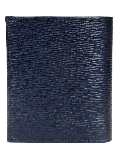 Shop Ferragamo Trifold Wallet In Blue