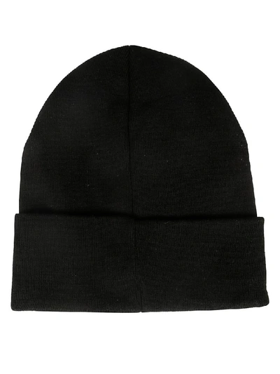 Shop Marcelo Burlon County Of Milan Logo Beanie In Black/white