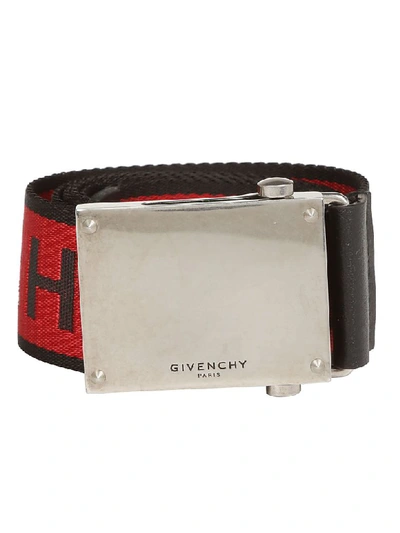 Shop Givenchy Belt In Black Red