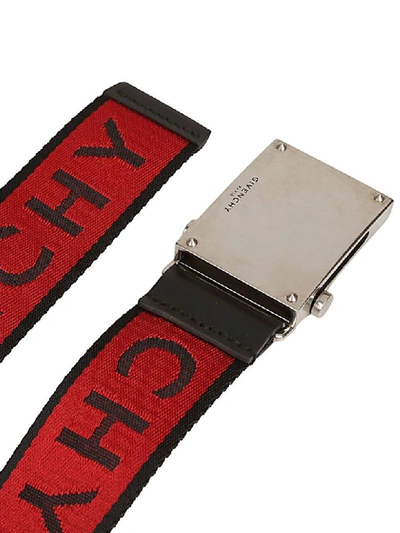 Shop Givenchy Belt In Black Red
