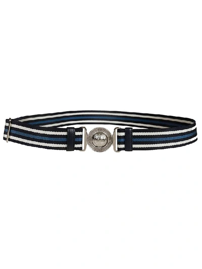 Shop Prada Logo Buckle Belt In Multicolor