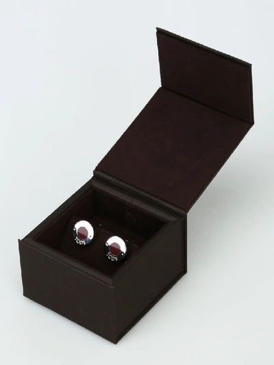 Shop Tod's Cufflinks In Burgundy