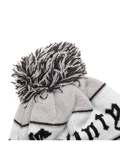 Shop Marcelo Burlon County Of Milan Dodgers Pom Pom Beanie In Gray