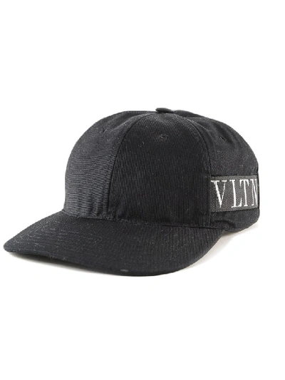 Shop Valentino Vltn Baseball Hat In No Black/white