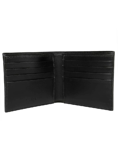 Shop Prada Logo Flap Wallet In Black