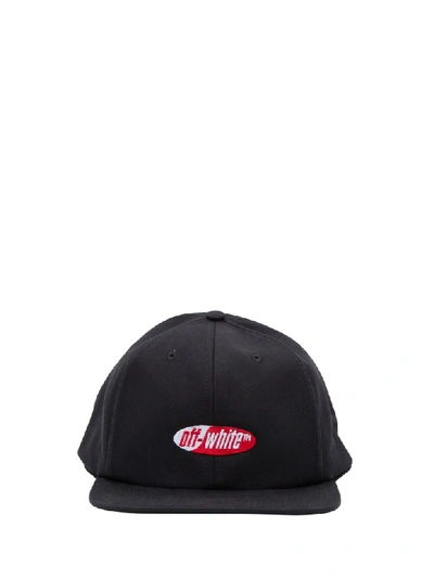Shop Off-white Split Logo Baseball Hat In Nero