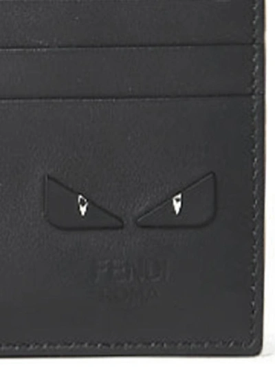 Shop Fendi Bugs Cardholder In Black
