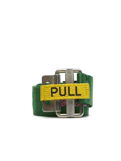 Heron Preston Jacquard Tape Belt In Green
