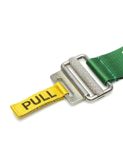 Heron Preston Jacquard Tape Belt In Green