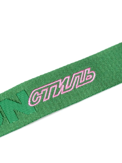 Heron Preston Jacquard Tape Belt In Green