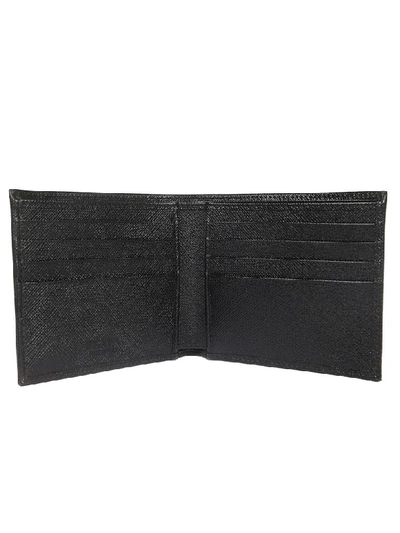 Shop Prada Logo Patch Wallet In Black