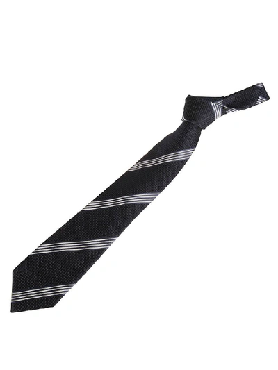 Shop Tom Ford Striped Print Neck Tie In Blue
