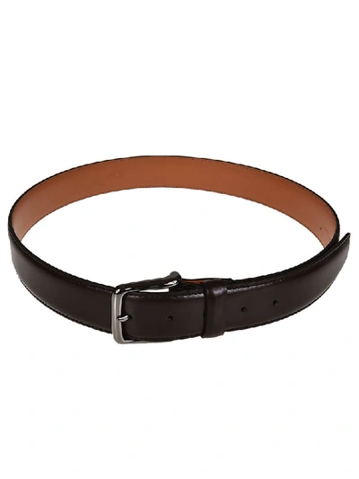 Shop Tod's Brushed Leather Belt In Brown