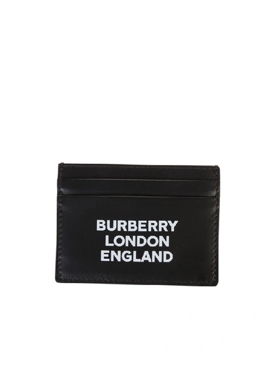 Shop Burberry Printed Card Holder In Black