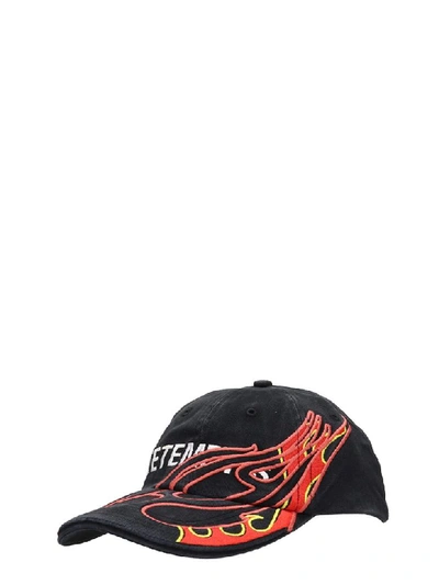 Shop Vetements Black Cotton Fire Hat