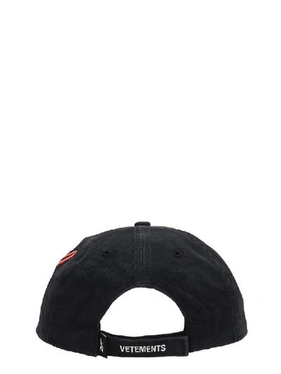 Shop Vetements Black Cotton Fire Hat