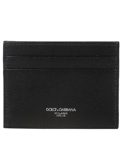 Shop Dolce & Gabbana Classic Logo Card Holder In Black