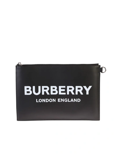 Shop Burberry Zipped Pouch In Black