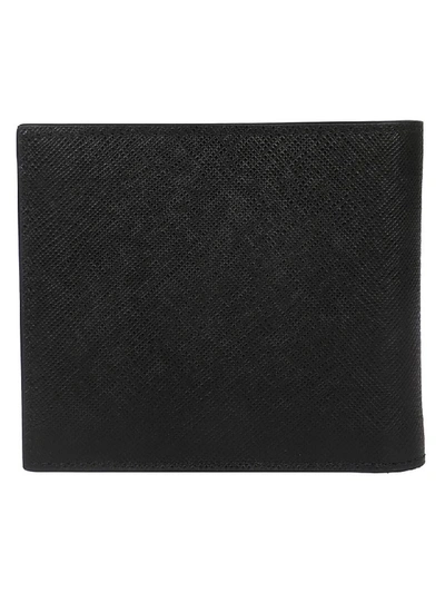 Shop Prada Logo Billfold Wallet In Black