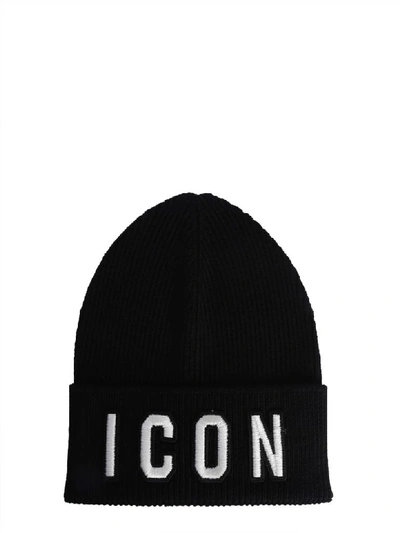 Shop Dsquared2 Wool Hat In Nero