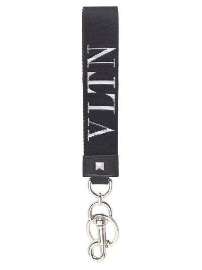 Shop Valentino Vlnt Keyring In Black