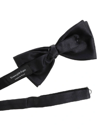 Shop Ermenegildo Zegna Silk Bow In Black