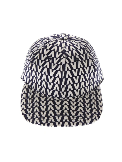 Shop Valentino Blue Optical Baseball Hat In Basic