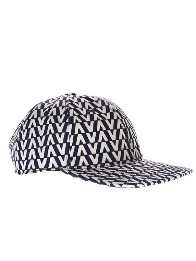 Shop Valentino Blue Optical Baseball Hat In Basic