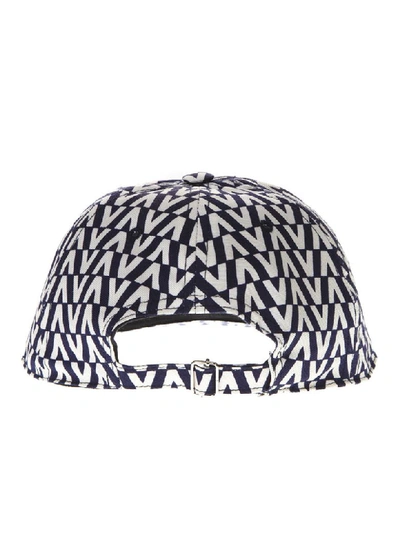 Shop Valentino Blue Optical Baseball Hat In Basic