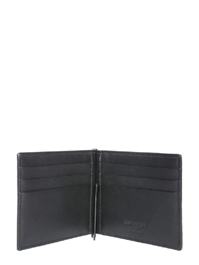 Shop Saint Laurent Bill Clip Wallet In Nero