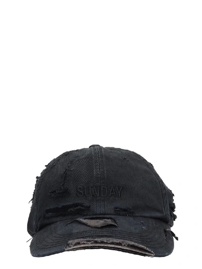 Shop Vetements Black Cotton Weekday Cap