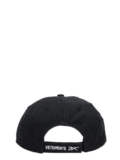 Shop Vetements Black Cotton Hat