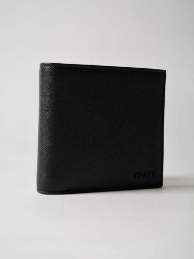 Shop Prada Classic Bifold Wallet In Nero