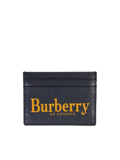 Shop Burberry Sandon Card Holder In Blue