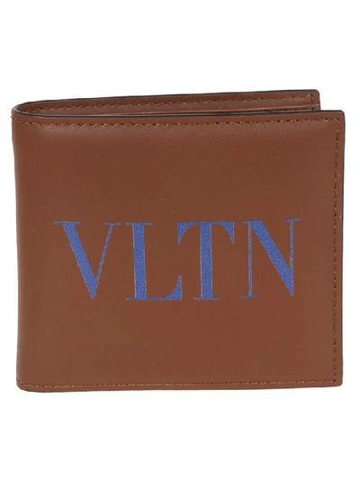 Shop Valentino Vltn Wallet In Pnx Cuir/blue