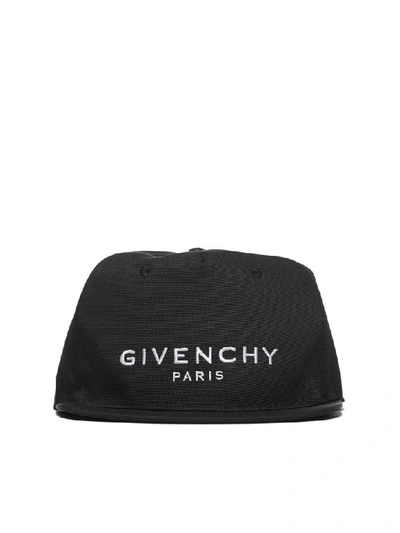 Shop Givenchy Logo Baseball Cap In Nero Bianco
