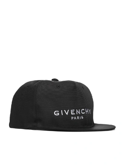 Shop Givenchy Logo Baseball Cap In Nero Bianco