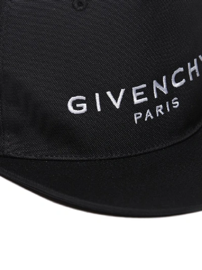 Shop Givenchy Logo Baseball Cap In Nero Bianco