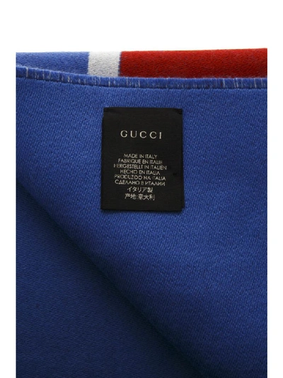 Shop Gucci Jacquard Stripe In Royal/red