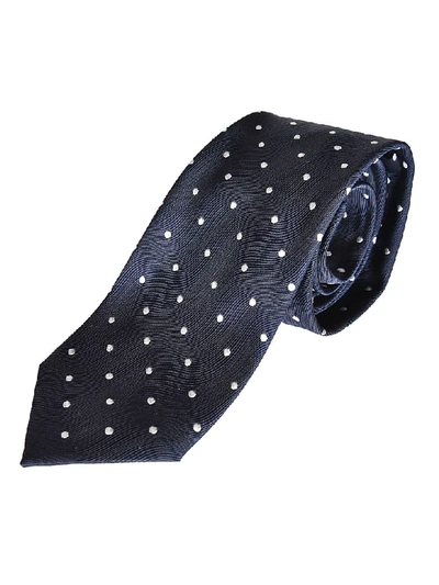 Shop Tom Ford Polka-dot Tie In Blue