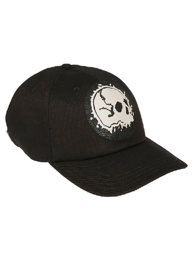 Shop Alexander Mcqueen Skull Print Cap In Black