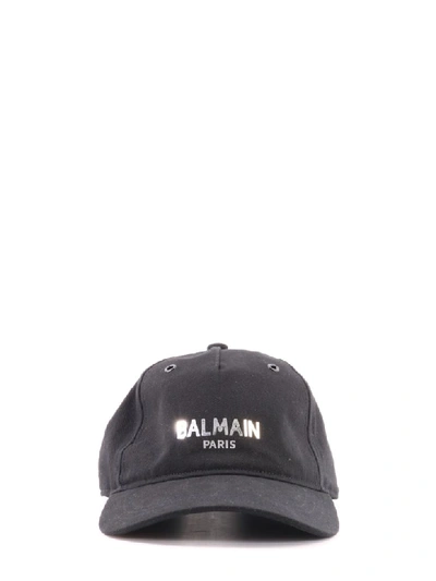 Shop Balmain Hat Black Cotton