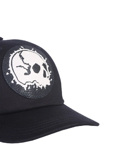 Shop Alexander Mcqueen Darned Skull Hat In Nero