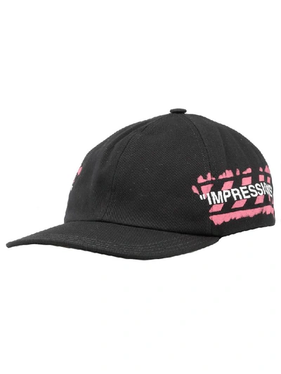 Shop Off-white Stencil Baseball Cap In Black Fuchsia